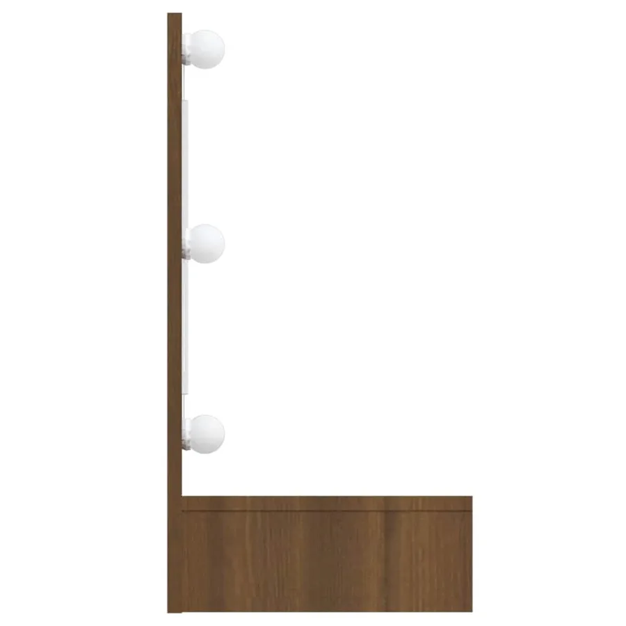 Armoire à miroir avec LED Chêne marron 90x31,5x62 cm - 5
