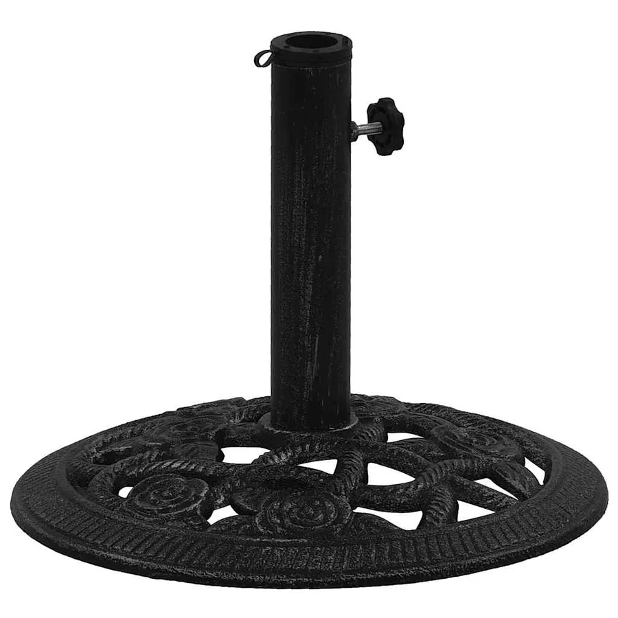 Socle de parasol Noir 40x40x32 cm Fonte - 2