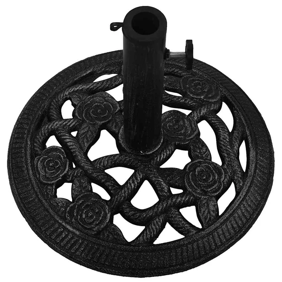 Socle de parasol Noir 40x40x32 cm Fonte - 6
