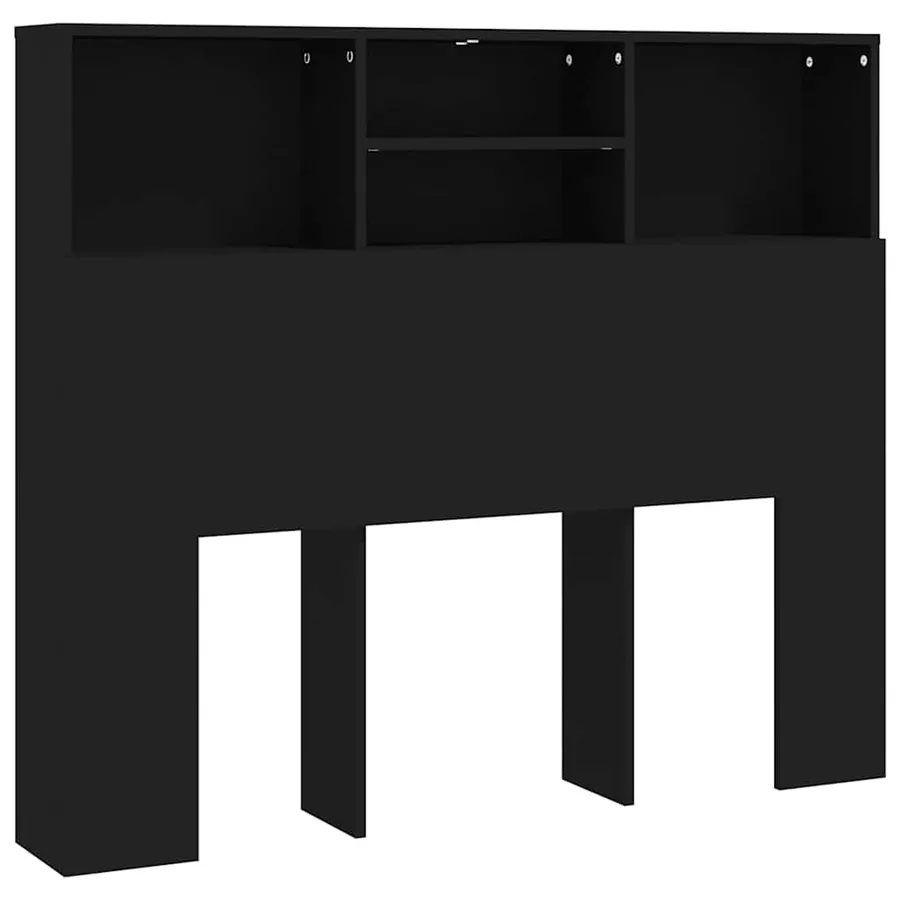 Armoire de tête de lit Noir 120x19x103,5 cm - 2