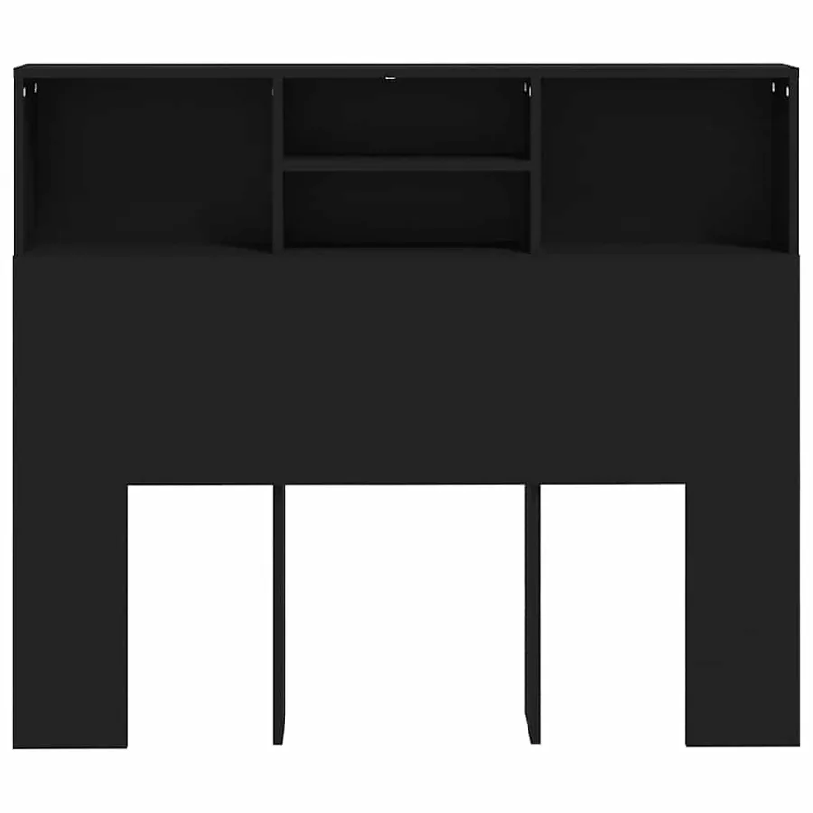 Armoire de tête de lit Noir 120x19x103,5 cm - 5