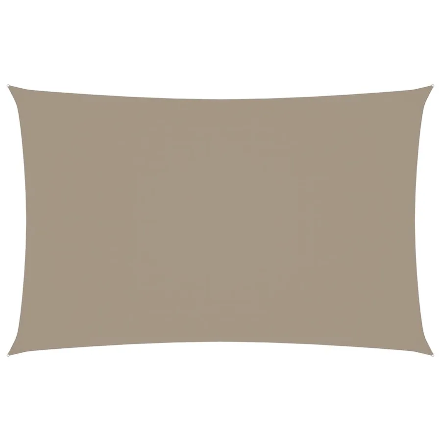 Voile de parasol tissu oxford rectangulaire 2x5 m taupe - 2