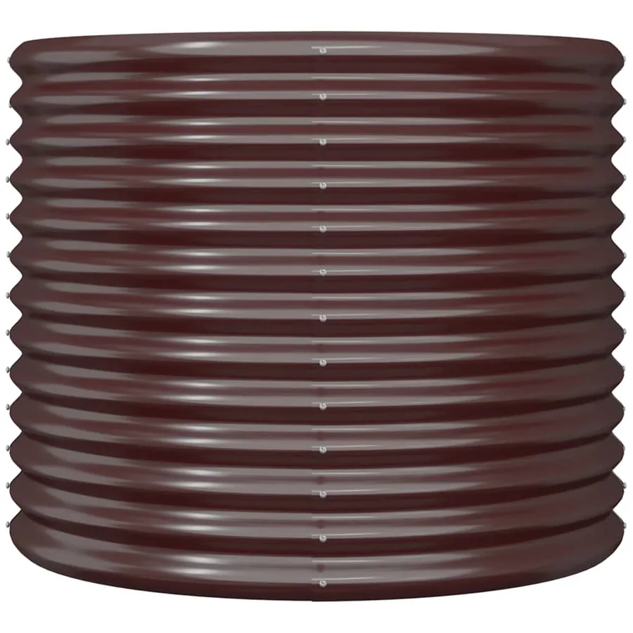 Jardinière de jardin Acier galvanisé 80x80x68 cm Marron - 3