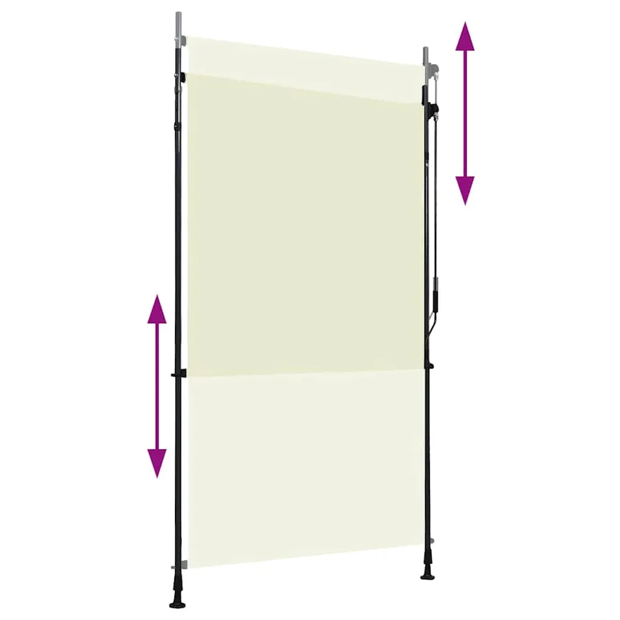 Store roulant d'extérieur 120 x 270 cm Crème - 3