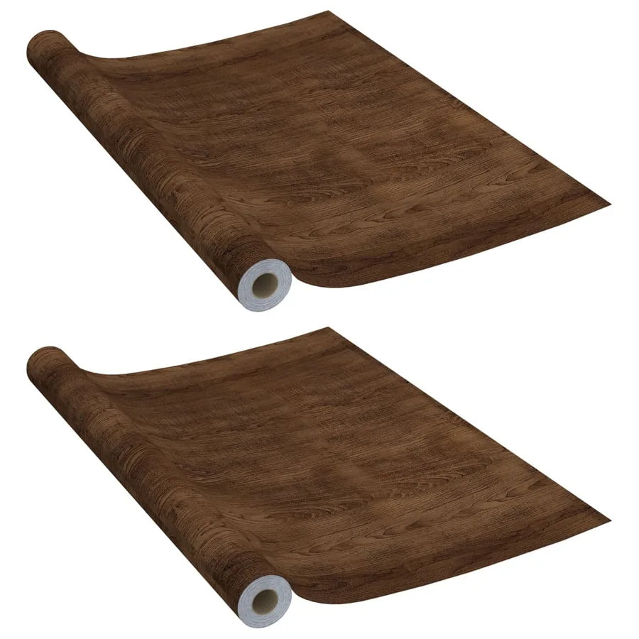 Films autoadhésifs pour meubles 2 pcs Chêne foncé 500x90 cm PVC - 2