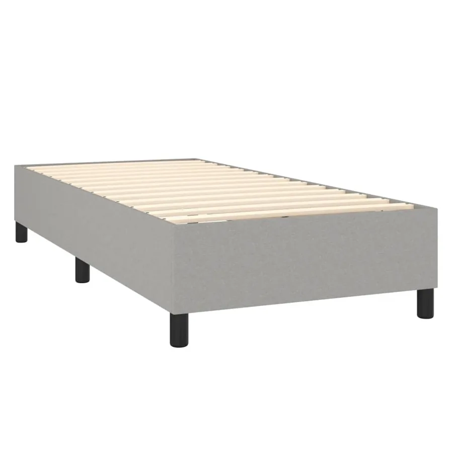 Sommier à lattes de lit et matelas et LED Gris clair 100x200 cm - 5
