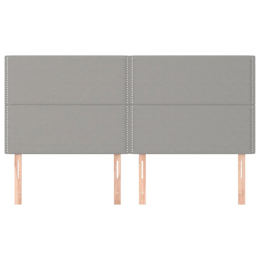 Tête de lit Gris clair 180 x 5 x 118/128 cm Tissu - 3
