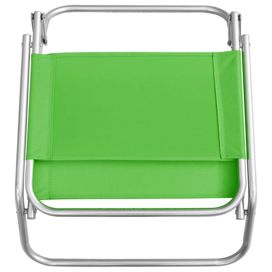 Chaises de plage pliables lot de 2 Vert Tissu - 6