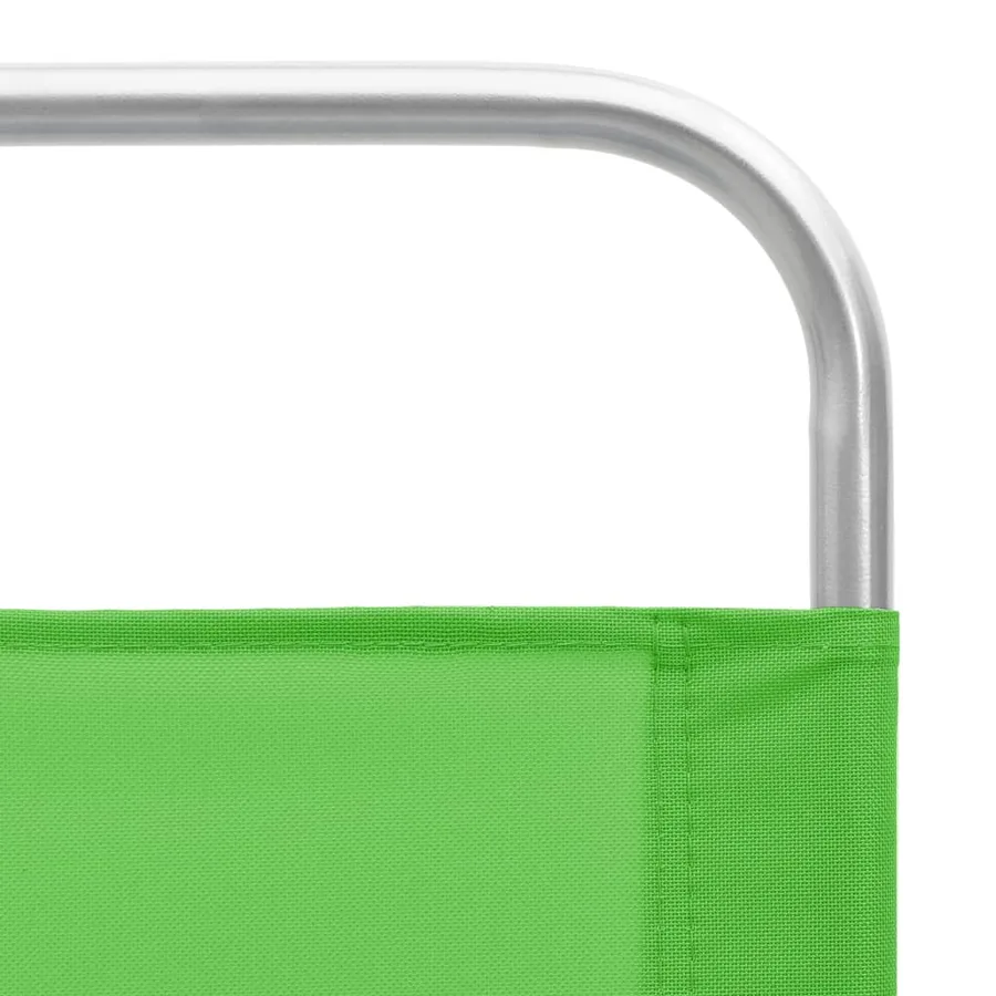 Chaises de plage pliables lot de 2 Vert Tissu - 7