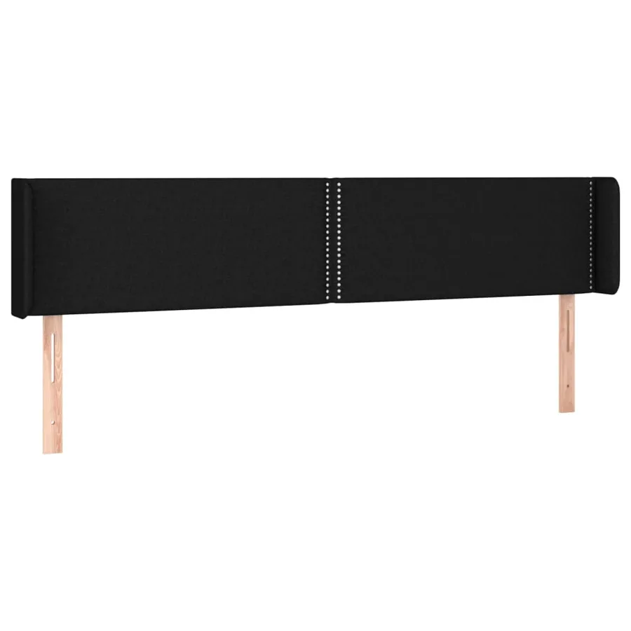 Tête de lit à LED Noir 203x16x78/88 cm Tissu - 3