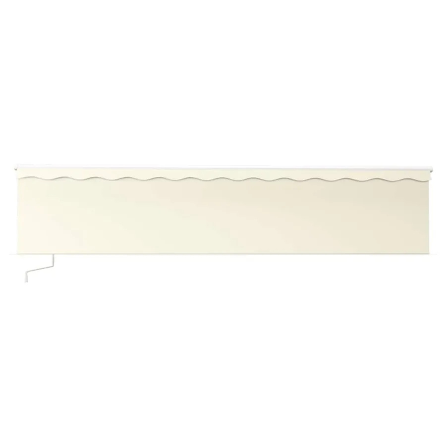 Auvent manuel rétractable avec store 6x3 m Crème - 3