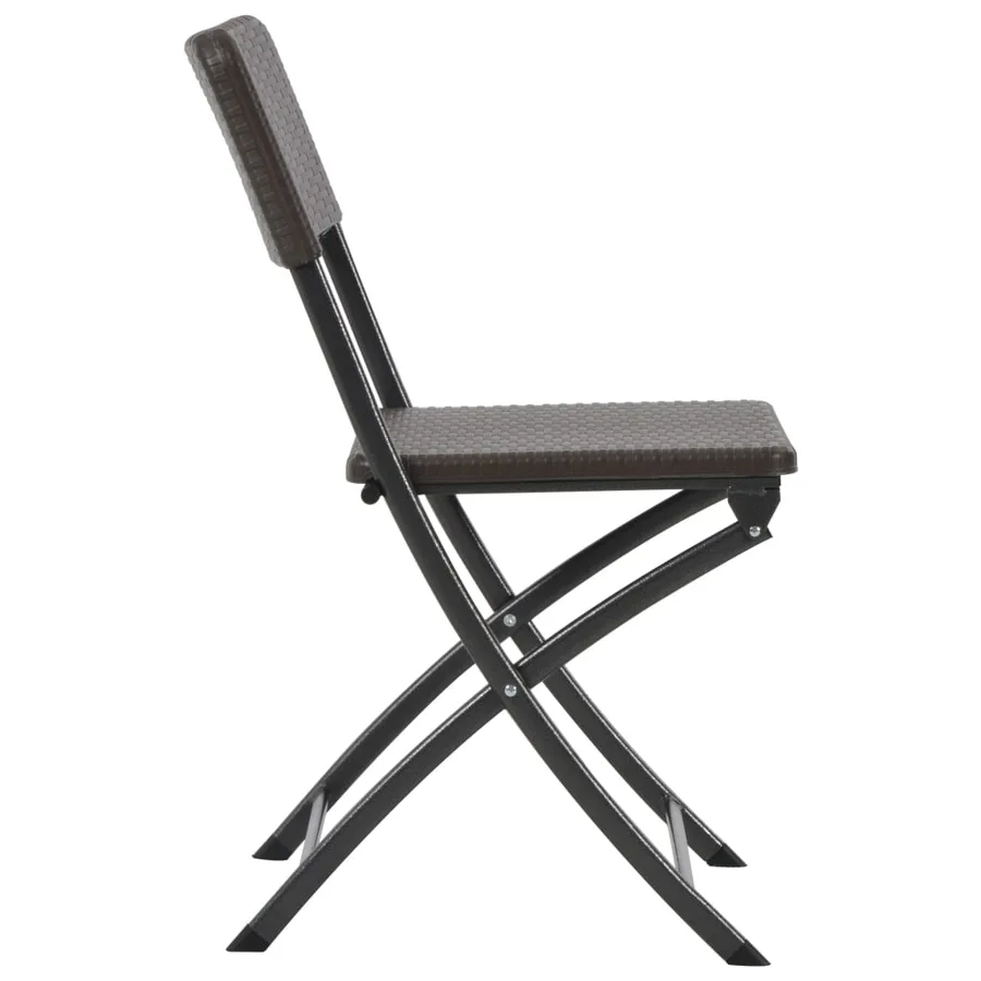 Chaises pliables de jardin lot de 2 PEHD et acier - 4