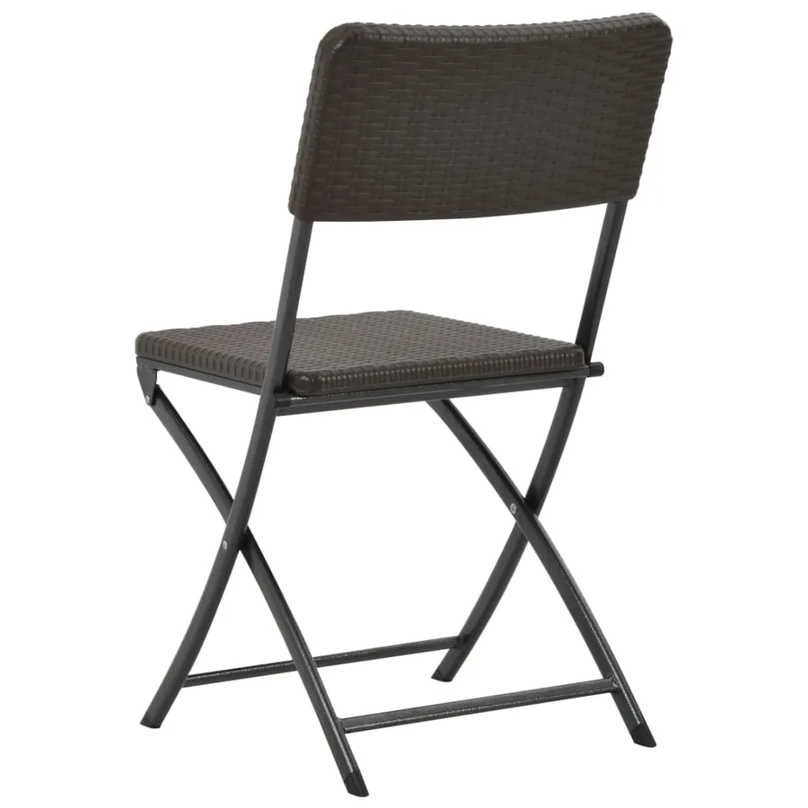 Chaises pliables de jardin lot de 2 PEHD et acier - 5