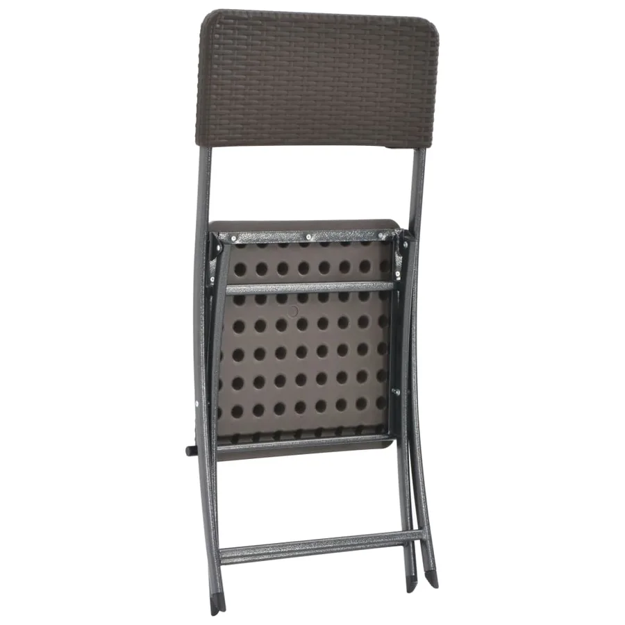 Chaises pliables de jardin lot de 2 PEHD et acier - 6