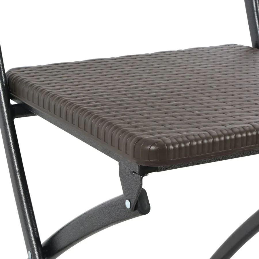 Chaises pliables de jardin lot de 2 PEHD et acier - 7