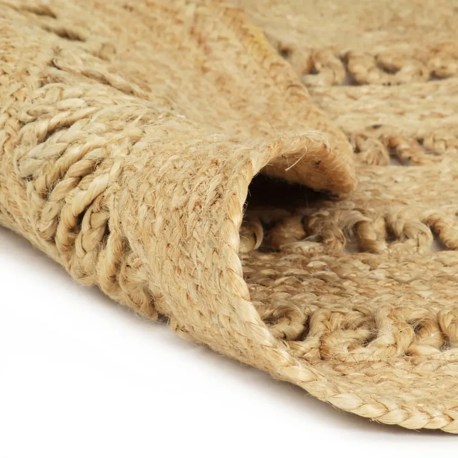Tapis fait à la main Jute tressée 120 cm - 2