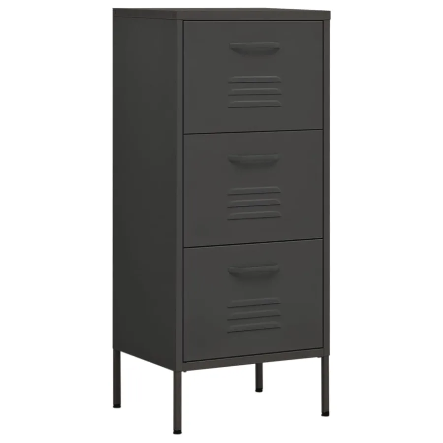 Armoire de rangement Anthracite 42,5x35x101,5 cm Acier - 2