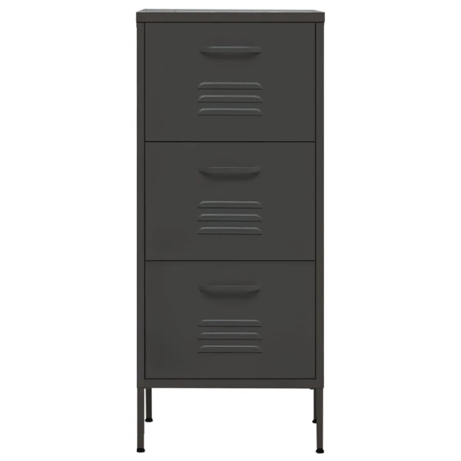 Armoire de rangement Anthracite 42,5x35x101,5 cm Acier - 3