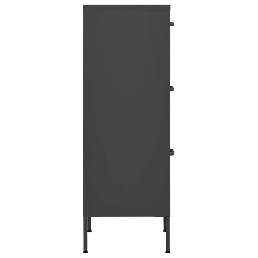 Armoire de rangement Anthracite 42,5x35x101,5 cm Acier - 4
