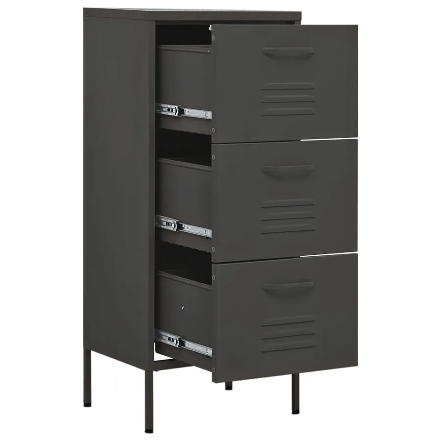 Armoire de rangement Anthracite 42,5x35x101,5 cm Acier - 6
