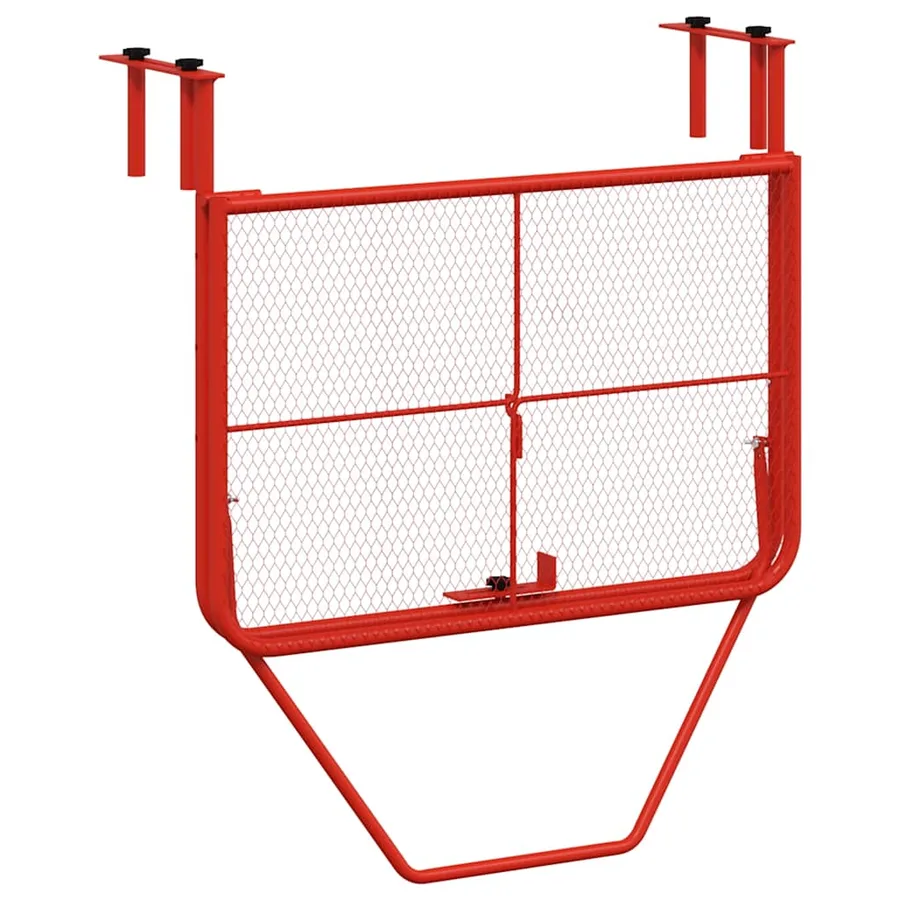 Table de balcon Rouge 60x40 cm Acier - 5