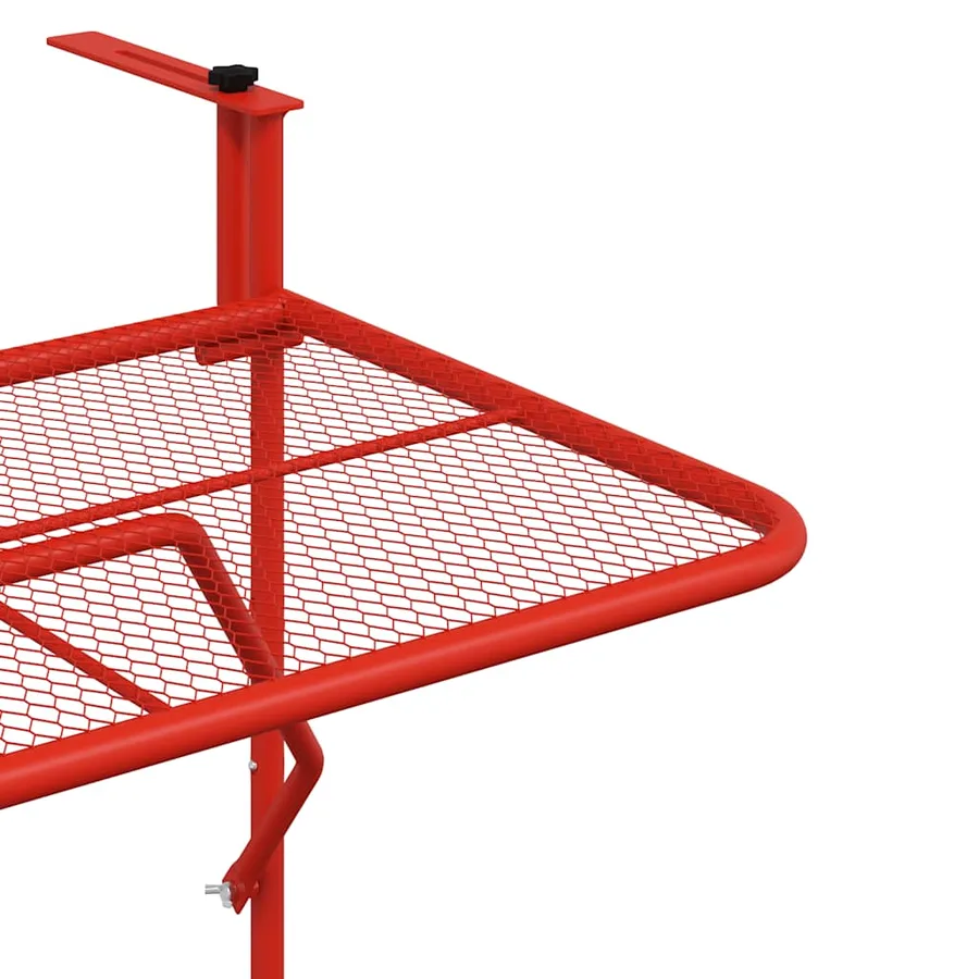 Table de balcon Rouge 60x40 cm Acier - 9