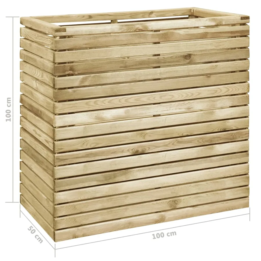 Lit surélevé 100x50x100 cm Bois de pin imprégné - 5