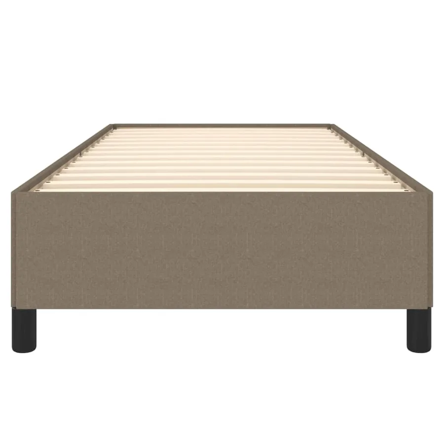 Cadre de lit sans matelas taupe 90x190 cm tissu - 5