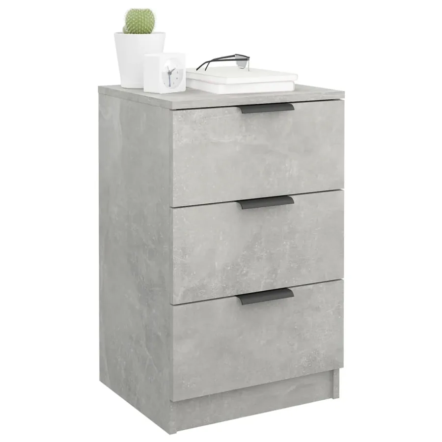 Table de chevet Gris béton 40x36x65 cm - 7