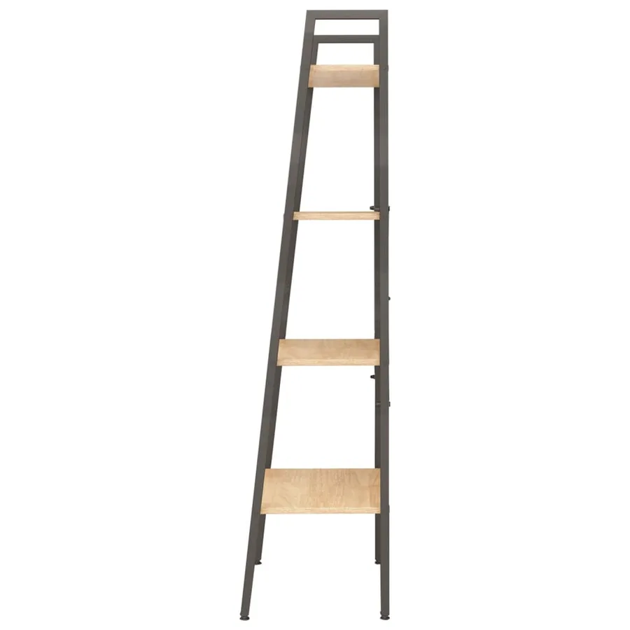 Étagère sur pied 4 niveaux Marron clair et noir 56x35x140 cm - 4