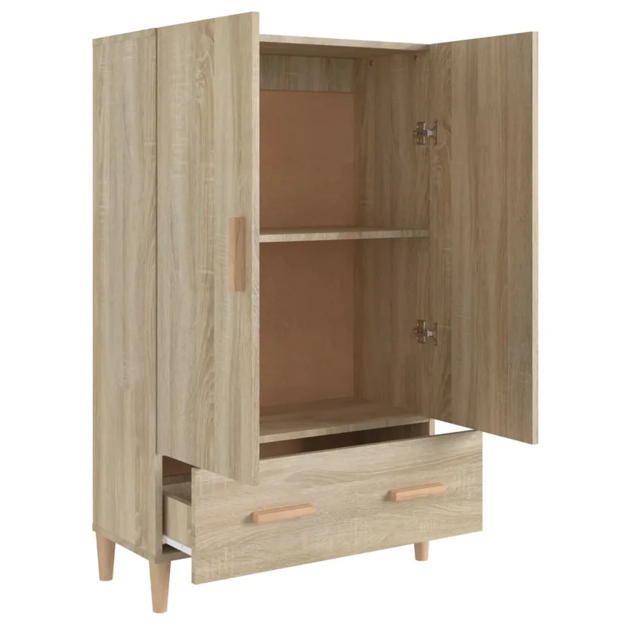 Buffet haut Chêne sonoma 70x31x115 cm Bois d'ingénierie - 4
