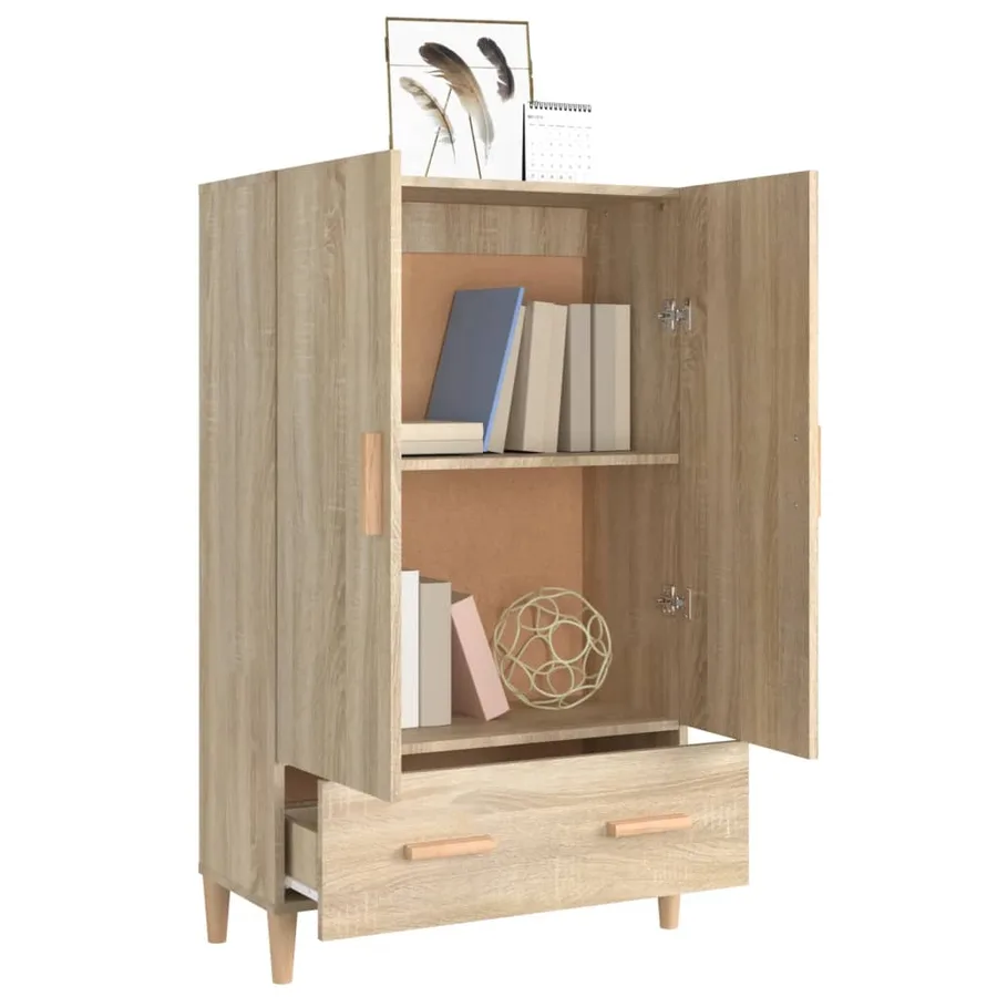 Buffet haut Chêne sonoma 70x31x115 cm Bois d'ingénierie - 7