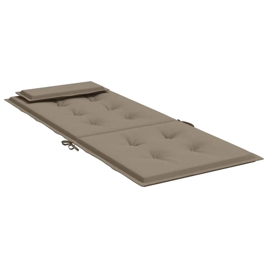 Coussins de chaise à dossier haut lot de 6 taupe tissu oxford - 6