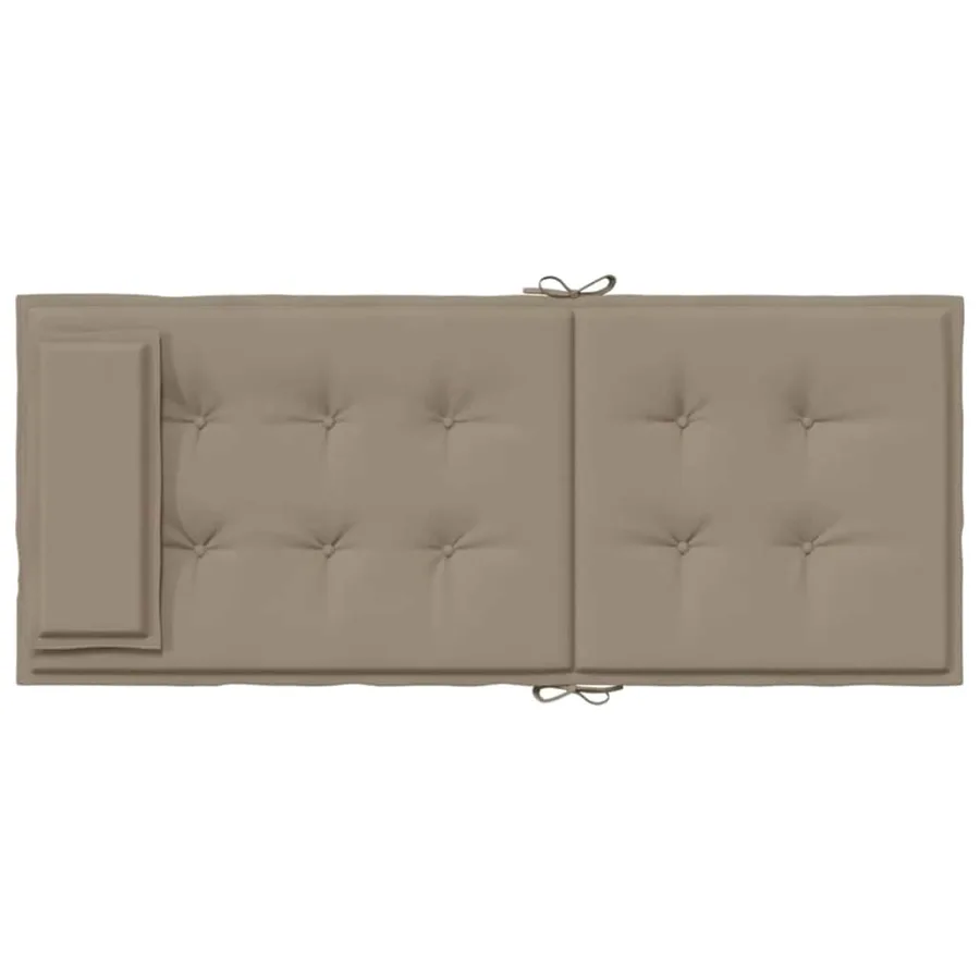 Coussins de chaise à dossier haut lot de 6 taupe tissu oxford - 7