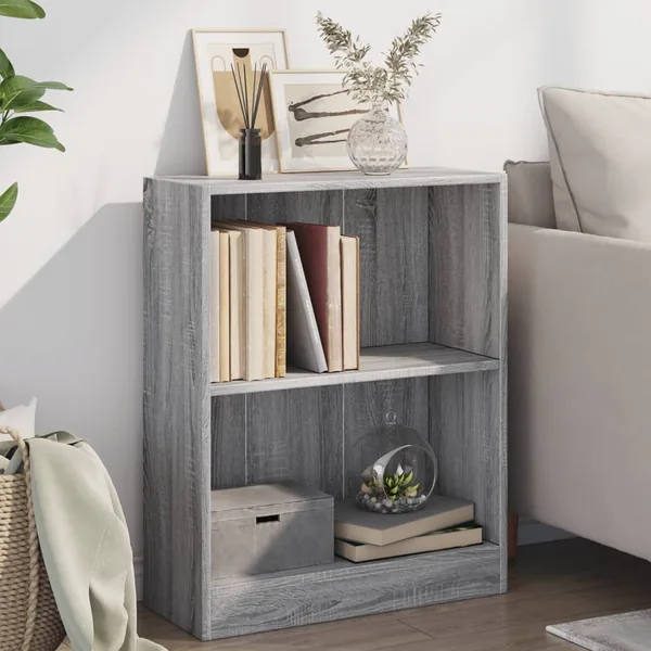 Bibliothèque Sonoma gris 60x24x76 cm Bois d'ingénierie