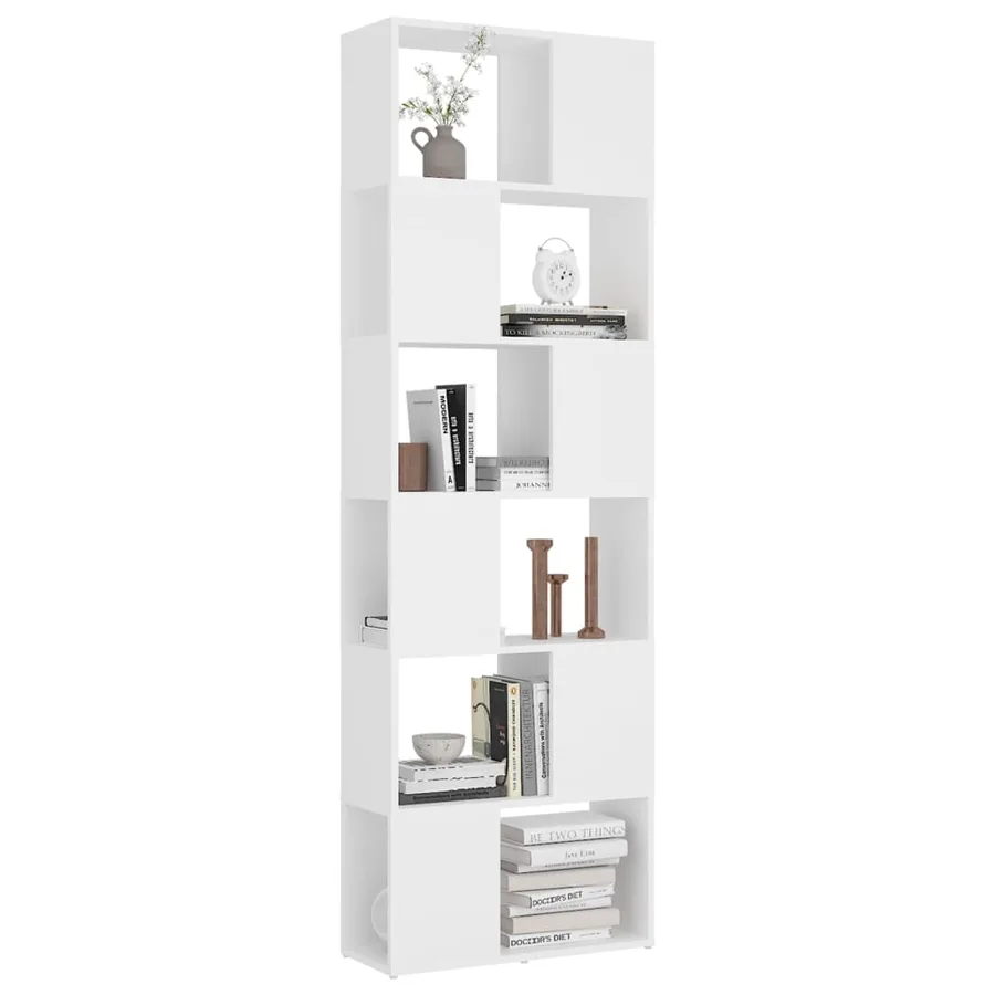 Bibliothèque/Séparateur de pièce Blanc 60x24x186 cm - 4
