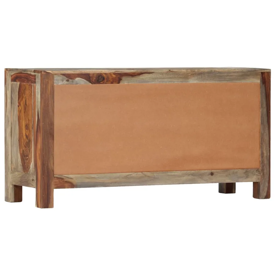 Buffet Gris 100x30x50 cm Bois massif - 4