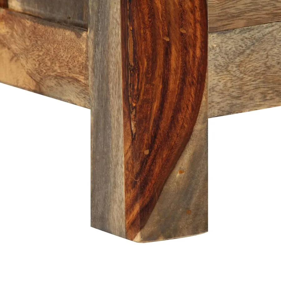 Buffet Gris 100x30x50 cm Bois massif - 9
