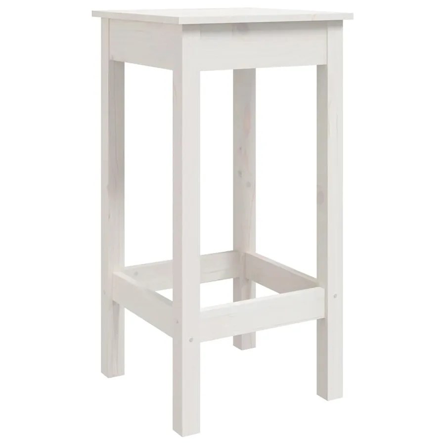 Ensemble de bar de jardin 5 pcs blanc bois massif de pin - 7