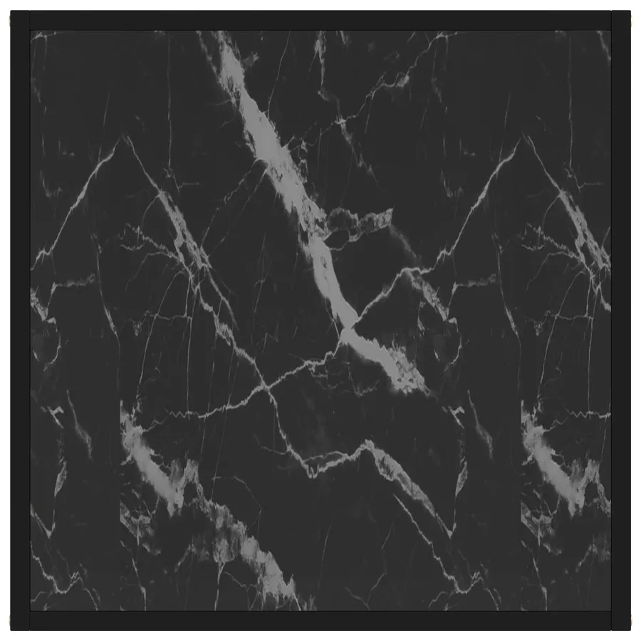 Table basse Noir 60x60x35 cm Verre trempé - 3
