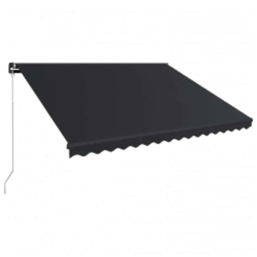 Auvent manuel rétractable avec LED 450x300 cm Anthracite - 3