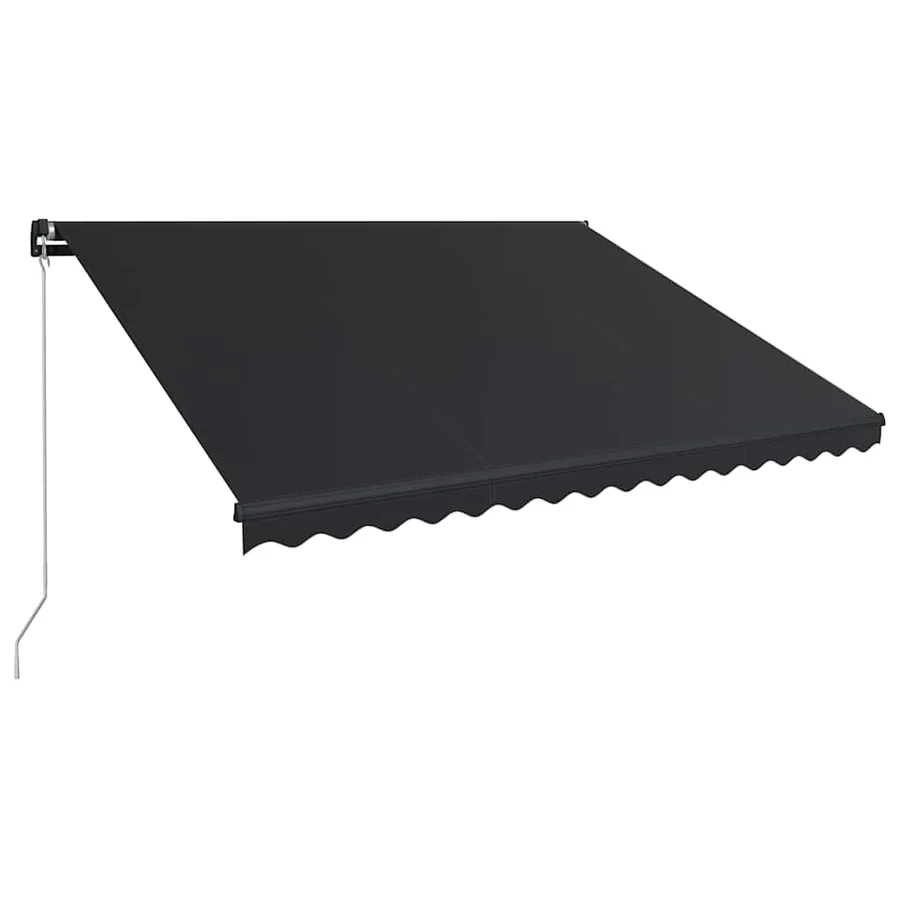 Auvent manuel rétractable avec LED 450x300 cm Anthracite - 4