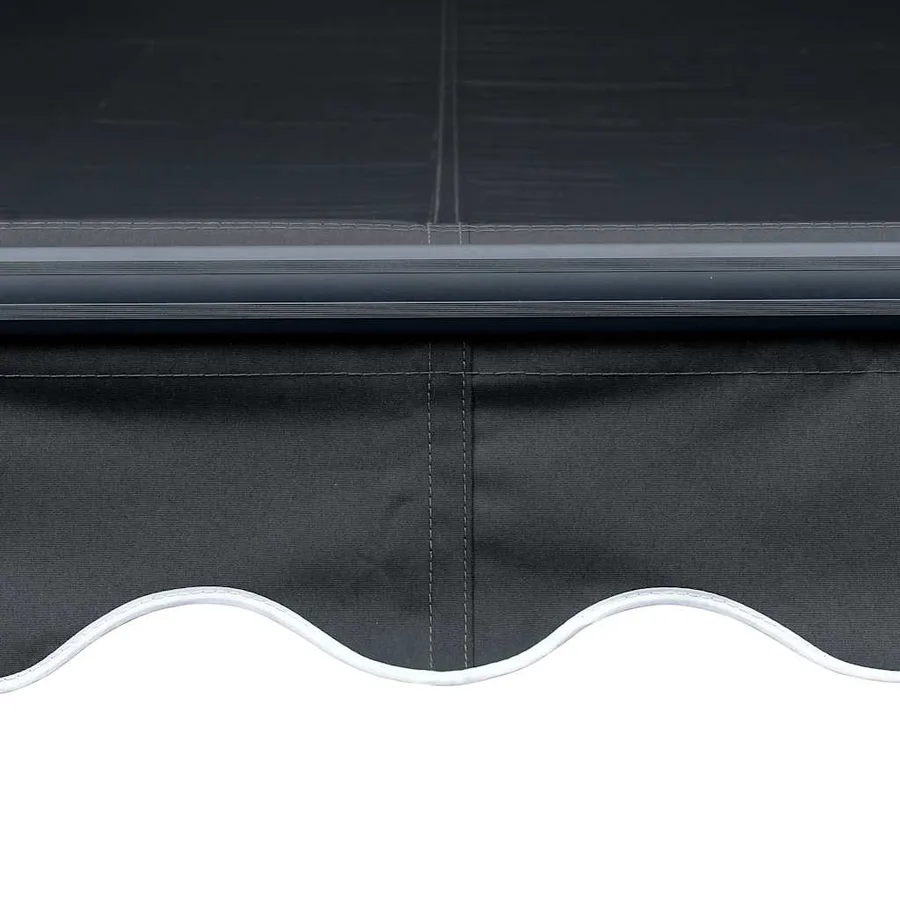 Auvent manuel rétractable avec LED 450x300 cm Anthracite - 8