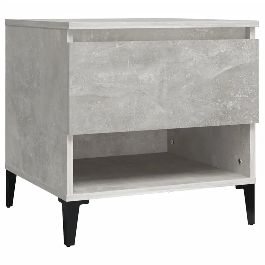 Table d'appoint Gris béton 50x46x50 cm Bois d'ingénierie - 2