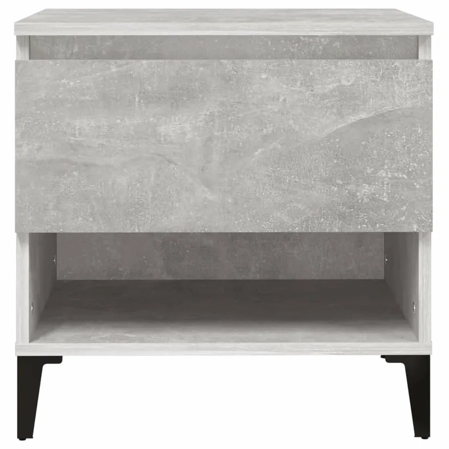 Table d'appoint Gris béton 50x46x50 cm Bois d'ingénierie - 6