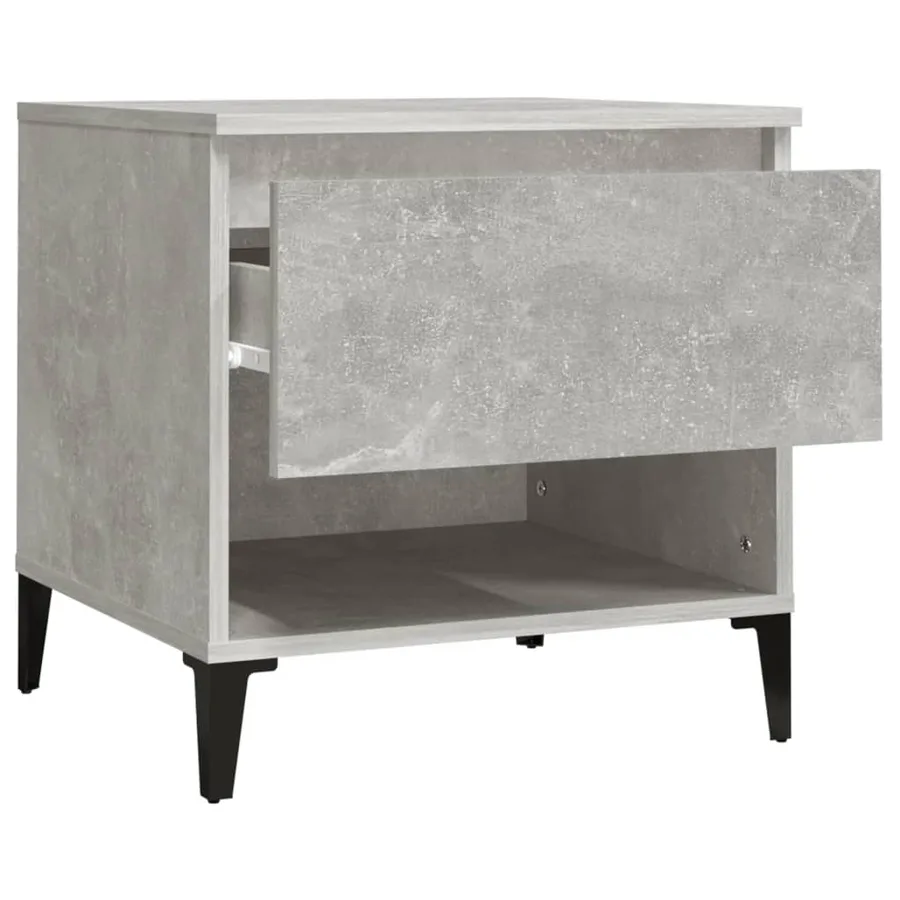 Table d'appoint Gris béton 50x46x50 cm Bois d'ingénierie - 7