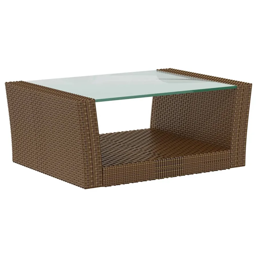 Salon de jardin 8 pcs avec coussins résine tressée marron - 7