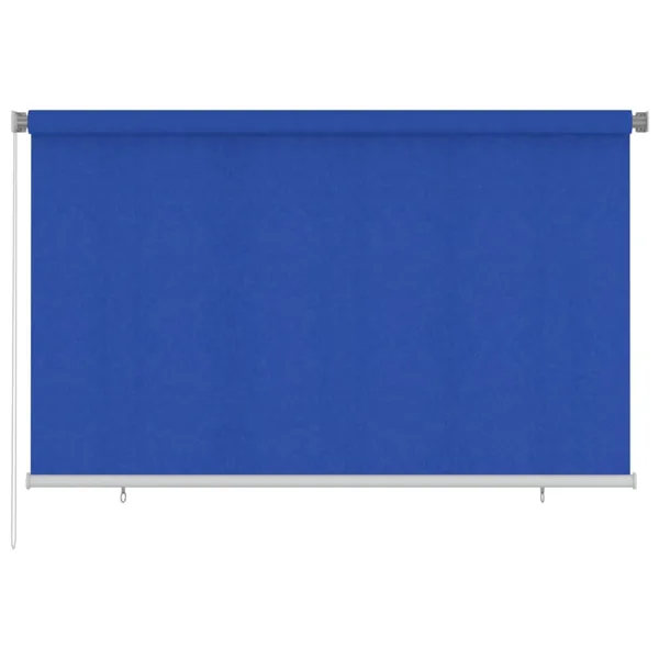 Store roulant d'extérieur 245 (l) x 140 (H) cm bleu HDPE