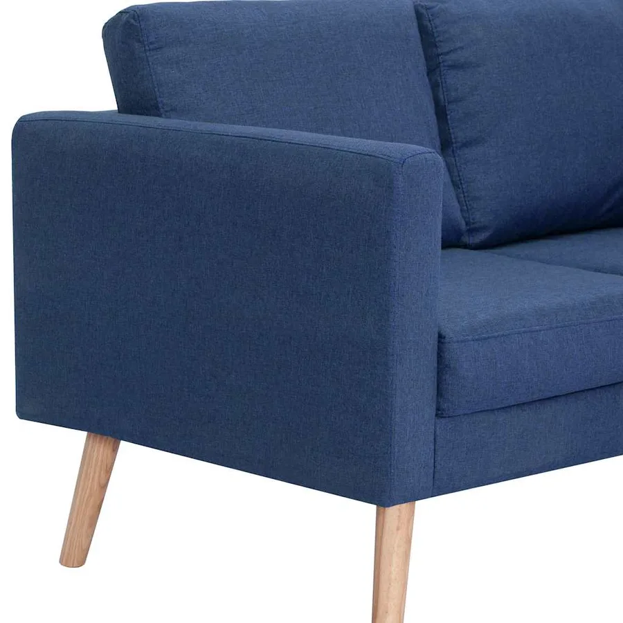 Ensemble de canapé 2 pcs tissu bleu - 10