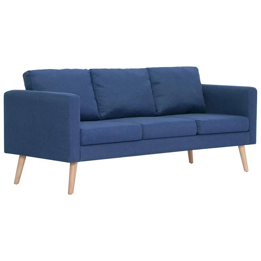 Ensemble de canapé 2 pcs tissu bleu - 3
